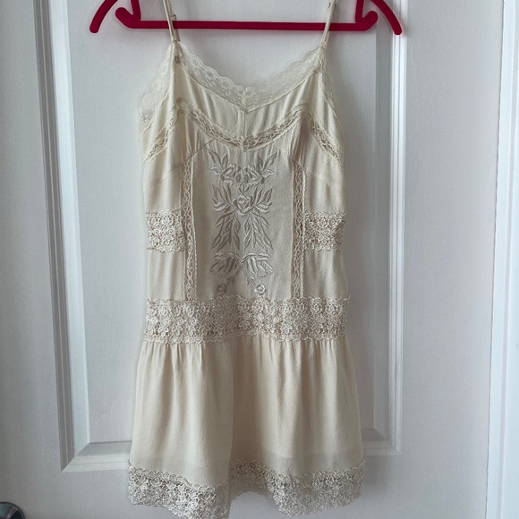 Native Rose Boho Lace & Embroidered Ivory Tunic Dress Size S - Picture 1 of 13